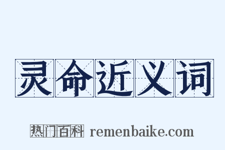 灵命近义词是什么意思的图片